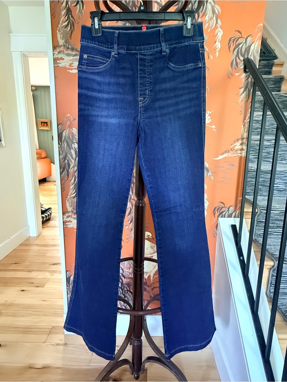 SPANX Dark Indigo Wide-Leg Flare Jeans